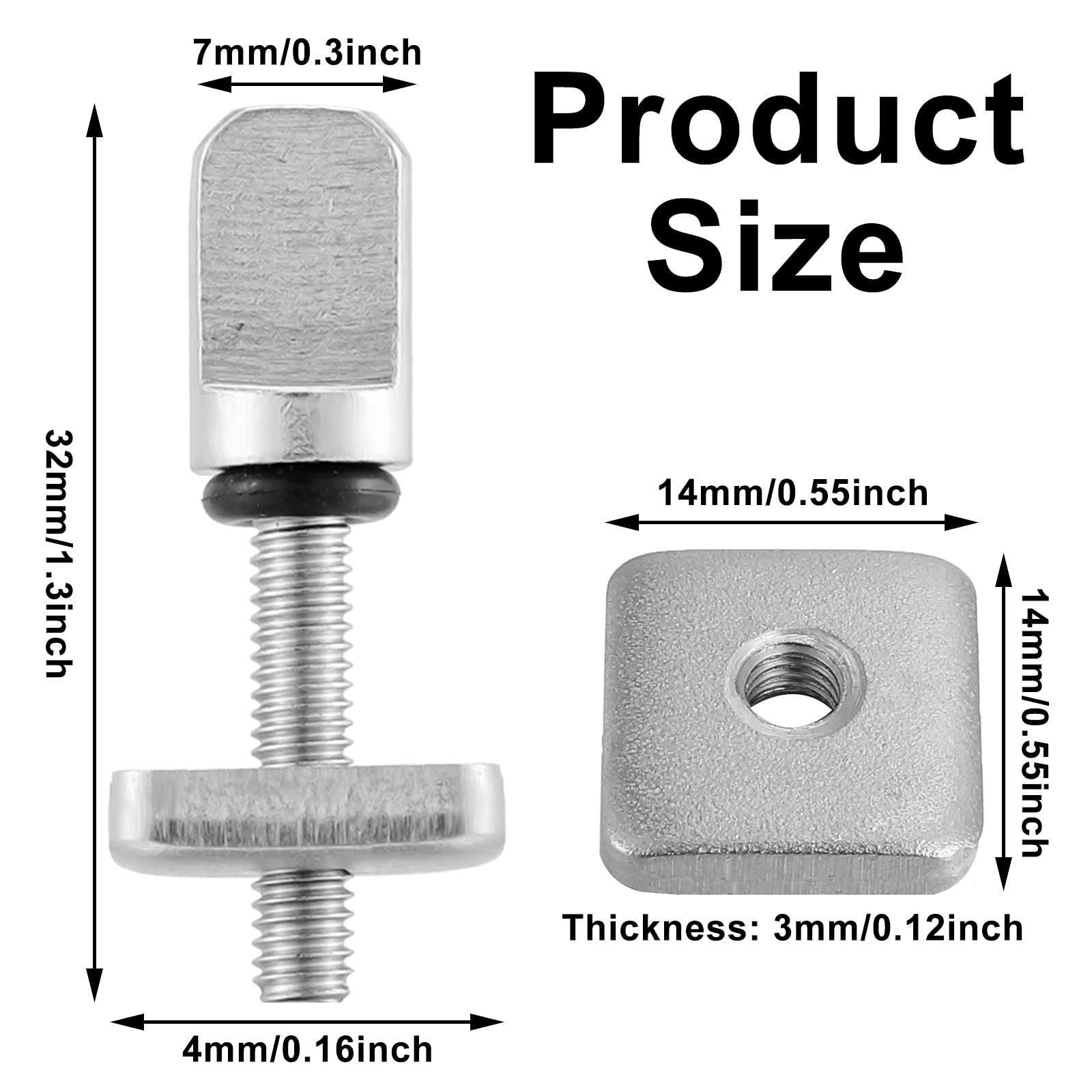 ZAMPIQ 6 Pieces Surfing Accessories No Tool Stainless Steel Fin Screw Thumb Fin Screw for Men Women Surfboard Surf Longboard Paddleboard and SUP