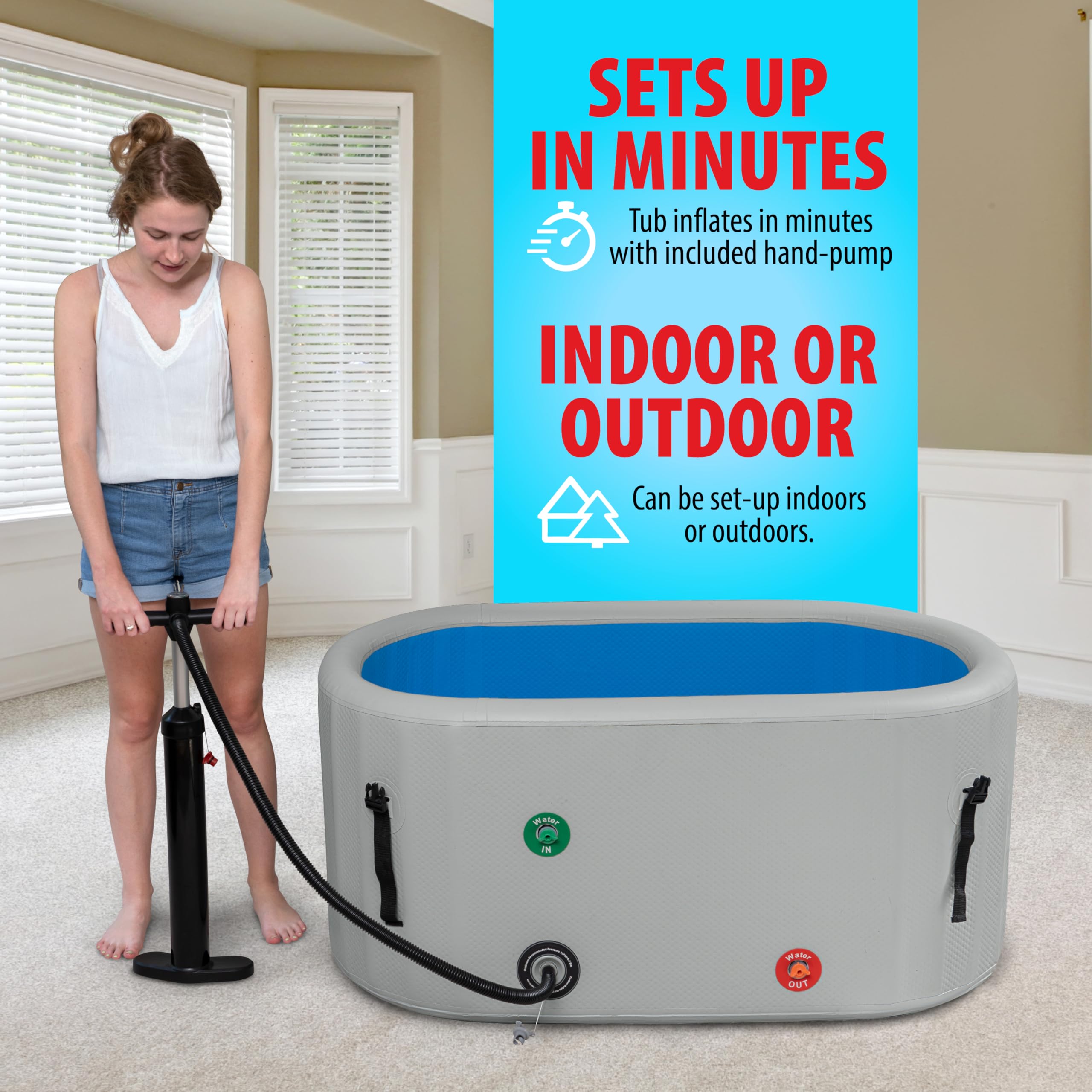 ZAMPIQ Inflatable Ice Bathtub With Chiller